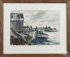 titled Nova Scotia by Howard Schroeder, watercolor, offered May 2017