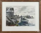 titled Nova Scotia by Howard Schroeder, watercolor, offered May 2017