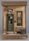 street scene diorama by Michael Garman, mixed media, offered May 2017