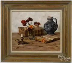 still life by Oswald Eichinger, oil on panel, offered May 2017