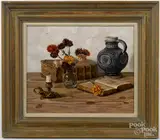 still life by Oswald Eichinger, oil on panel, offered May 2017