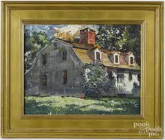 landscape with farmhouse by Wendell Austin, oil on board, offered May 2017