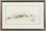sketch of the Spackman Farm by Barclay Rubincam, pencil, offered May 2017