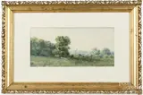 landscape by Edwin Lamasure Jr, watercolor, offered May 2017