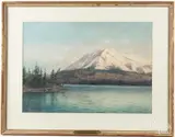 titled Where the Sierras Stand on Guard by Edwin Lamasure Jr, watercolor, offered May 2017