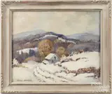 winter landscape by Ernest Fredericks, oil on canvas, offered May 2017
