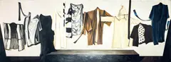 Nine Robes by Lowell Nesbitt, 1974, oil on canvas (unstretched), sold Aug 2022