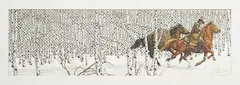 Sacred Ground by Beverly Doolittle, 1989, offset lithograph in colors, sold Aug 2022