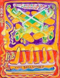 Avion quatre-points cardinalice by Yvon Taillandier, 1990, Gouache sur traits de crayon, sold Mar 2023