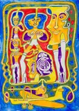 Composition by Yvon Taillandier, vers 1994, Gouache, sold Mar 2023
