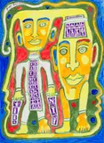 Deux personnages by Yvon Taillandier, Gouache, sold Mar 2023