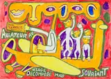 Aviateur au visage décomposé mais souriant by Yvon Taillandier, Gouache, sold Mar 2023