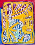 Personnages by Yvon Taillandier, 2008, Gouache, sold Mar 2023