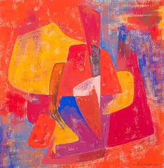 Composition by James Pichette, 1955, Gouache, sold Feb 2023