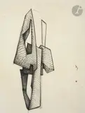 Étude de by Roger Desserprit, Crayon noir, sold Feb 2023