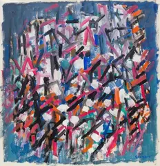 Composition by Jacques Germain, 1961, Gouache, sold Feb 2023