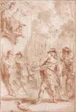 Illustration pour un roman by Charles Dominique Joseph Eisen, Sanguine, sold Dec 2011