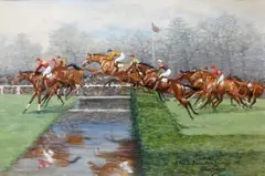 Auteuil, Prix du Président de la République by Georges Louis Charles Busson, 1929, Gouache, sold Nov 2011