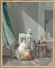 Les soins mérités by Nicolas Lawreince, Aquarelle, rehauts de gouache, sold Nov 2011