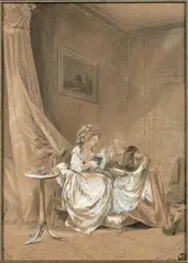 Le lever by Jean Baptiste Mallet, Gouache, sold Nov 2011