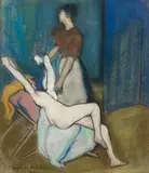 La toilette by Suzanne Valadon, 1906, Pastel signe en bas a gauche et date, sold Oct 2011