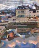 Le port d'Honfleur by Paul-Elie Gernez, 1923, Pastel, sold Mar 2009