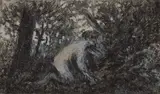 Faune dans un sous-bois by Ker-Xavier Roussel, Encre et gouache signée en bas dans la marge, sold May 2015