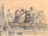 Madeleine-Bastille by Emile Noirot, Aquarelle signée en bas à droite, sold May 2015