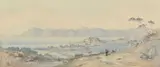 Vue du Midi by Emmanuel Costa, Aquarelle signée en bas à gauche, sold May 2015