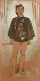 Jeune homme japonais by Félix Élie Régamey, Aquarelle signée en bas à droite, sold May 2015