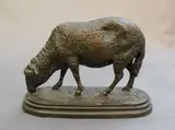 Mouton broutant by Rosa Bonheur, Bronze à patine brune signé sur la terrasse, sold May 2015