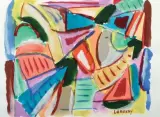 Composition by André Lanskoy, Gouache et aquarelle, sold May 2015