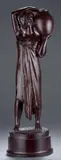 Femme à la cruche, circa 1934-35 by Georges Charles Barberis, Bronze à patine brune signée sur son socle de forme ronde, fonte au sable, sold May 2015