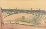 Paris, la passerelle de l'Institut et le Pavillon de Flore by Albert Lebourg, Aquarelle signée en bas à gauche et située, sold May 2015