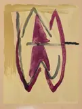 Composition rouge by Bram van Velde, Lithographie, sold Dec 2014