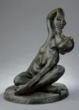 La vendangeuse by Pierre Octave Vigoureux, Bronze à patine verte, sold Dec 2014