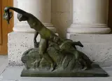 Diane chasseresse by Pierre Octave Vigoureux, Bronze à patine verte, sold Dec 2014