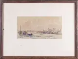 Le pont de Suresnes by André Léveillé, Aquarelle sur papier, sold Sep 2022