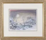 Sérénité hivernale by Raffy le Persan, Pastel signé en bas à droite, sold Sep 2022