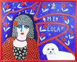 Mé et Lola by Aleksandra Miarczynski, Huile et collages sur panneau, sold Sep 2022