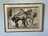 Sans titre by Henriette Morel, Aquarelle représentant des chevaux, sold Sep 2022