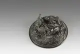 La chasse du lièvre by Patrick Allain, Bronze à patine brun-noir signé en creux sur la terrasse, sold Sep 2020