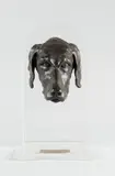 Tête de chien by Robert Huault-Dupuy, Bronze à patine brune sur un socle en plexiglass, sold Sep 2020