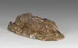 Lièvre gité by Dany Continsouzas, Bronze à patine brun clair signé et numéroté, sold Sep 2020