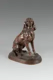 Chien de meute assis by Jules Gélibert, Bronze à patine brune nuancée signé en creux sur la terrasse, sold Sep 2020