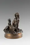 Un relais by Alfred Pierre Richard, Bronze à patine brune nuancée signé et titré en creux sur la terrasse, sold Sep 2020