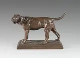 Chien de meute by Isidore Bonheur, Bronze à patine brune signé en creux sur la terrasse, sold Sep 2020