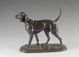 Saint Hubert by Arthur Waagen, Bronze à patine brun foncée signé en creux sur la terrasse, sold Sep 2020