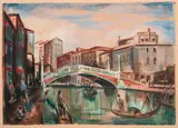 Pont sur le Cannaregio, Venise by Henry de Waroquier, Aquarelle sur papier, sold Jan 2020