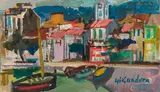 Voiliers au port de Cassis by Rudolf Kundera, 1982, Aquarelle sur papier, sold Jan 2020